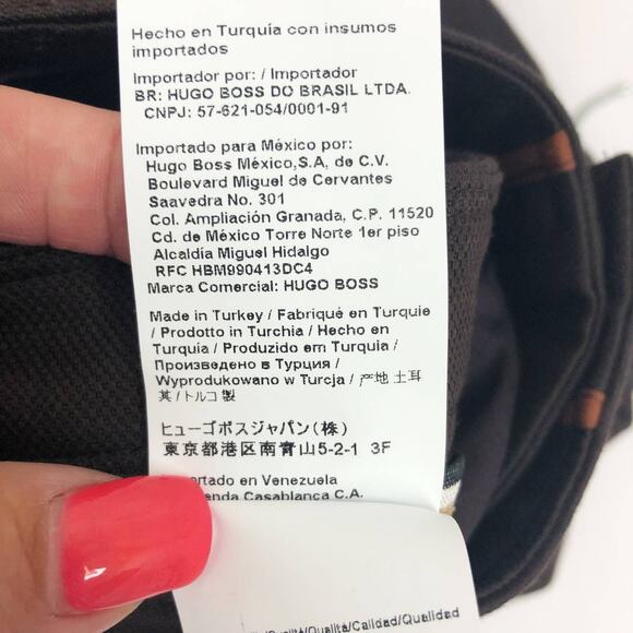 HUGO BOSS Womens Tapika Ankle Trousers Size 0 Dark Brown Stretch Cotton NWOT - Picture 11 of 11